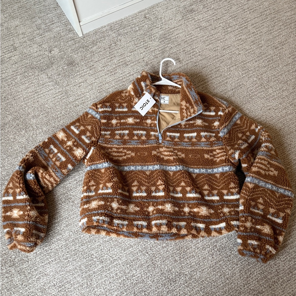 Stoic Sherpa Sweater Aztec Print